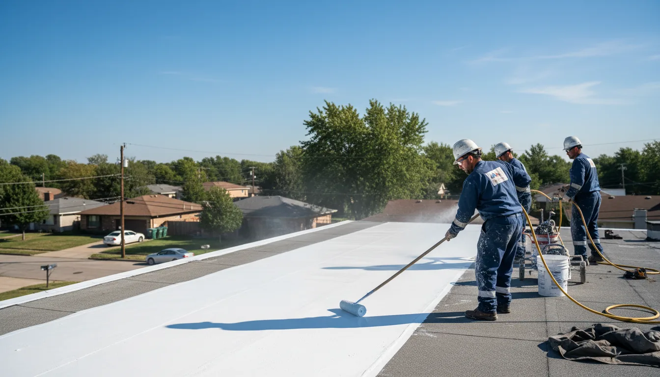 Commercial roof coating in Myra, TX near me